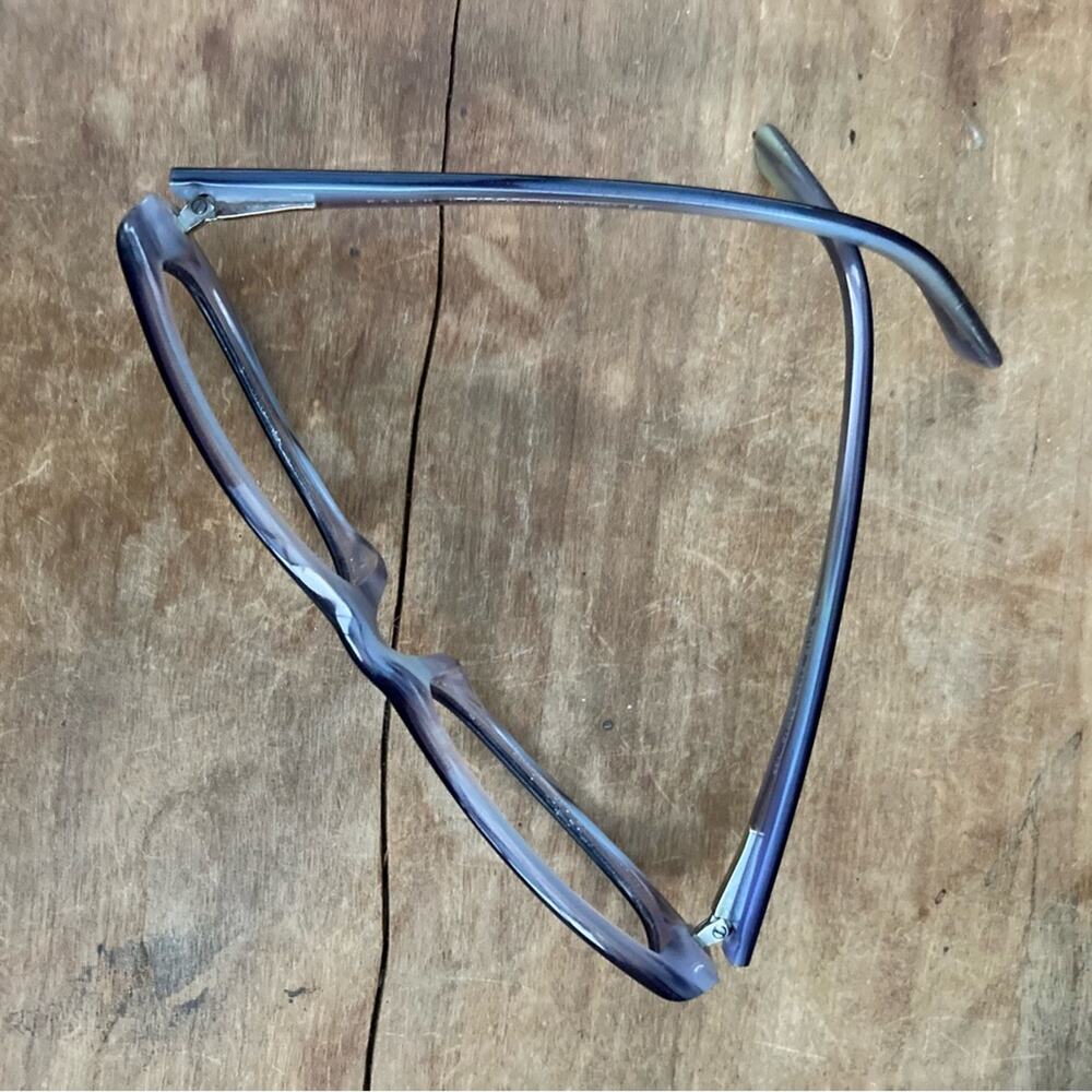 Ralph Lauren reader glasses frames only women two tone Lucite purple with case - Picture 6 of 13
